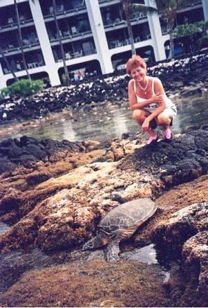 turtle.jpeg - Green sea turtle in front of our condo