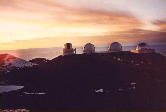 mksunset.jpeg - Observatories on top of Mauna Kea